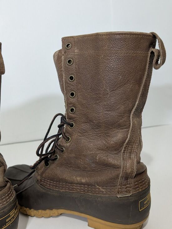 Vintage LL Bean Boots Mens 7M Brown Duck Boots Maine Hunting Shoe main image 11